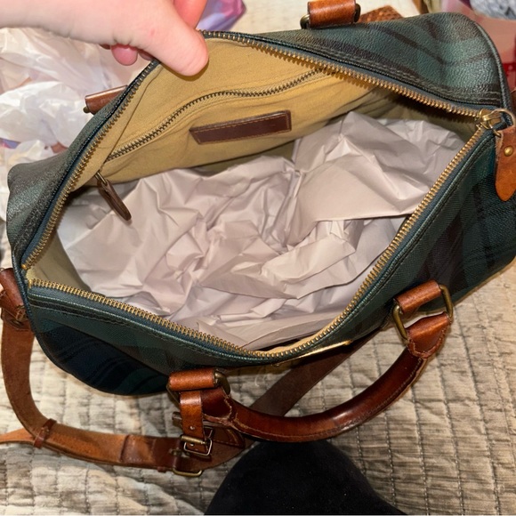 Rare find ✨ POLO Ralph Lauren Vintage Boston Tartan Crossbody Duffel Travel Bag - Picture 10 of 16